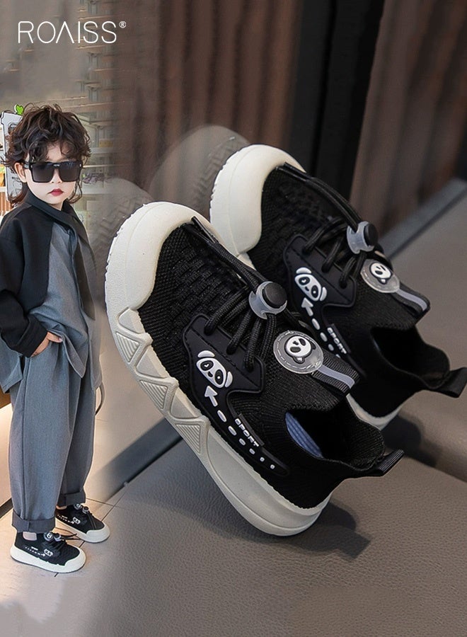 roaiss Unisex Kids Fashion Flyknit Sneakers, Slip on Low Top Sneakers for Kids, Comfortable Breathable Walking Shoes with Non-slip Soles, Suitable for Daily Wear and Outdoor Activities - Image 1